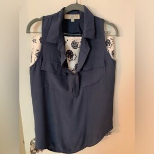 Super cute and perfectly matched loft skirt and blouse